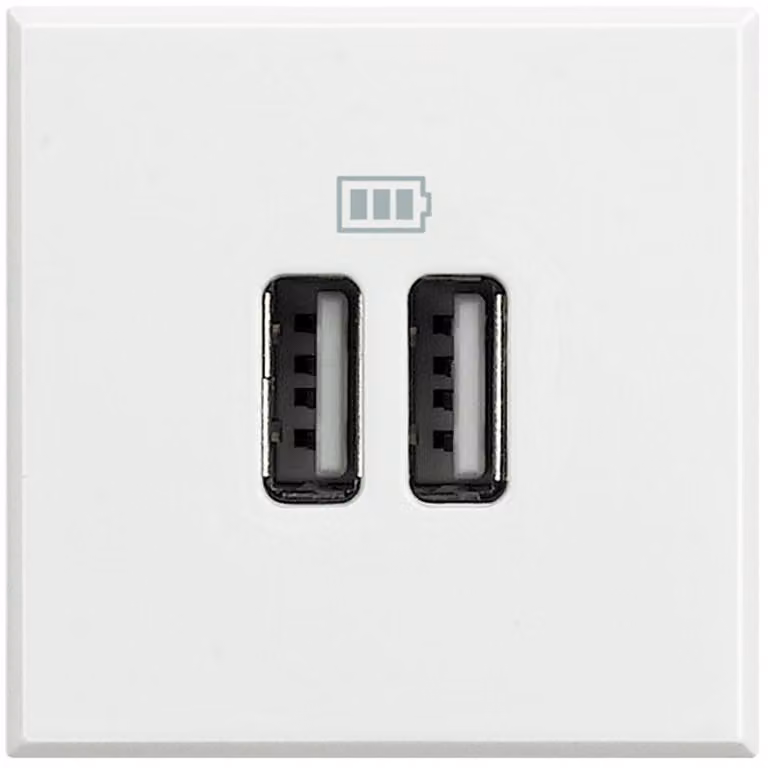 Bticino HD4285C2 caricatore USB 5V 2p bianco - Axolute