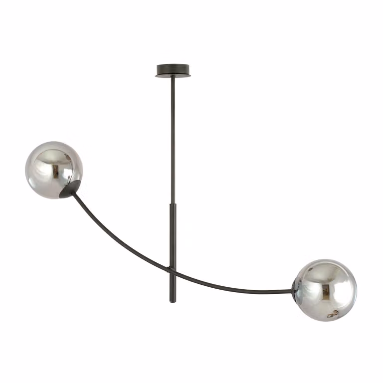 Lampada da soffitto Emibig 2xE14 40W HUNTER 2 NERO/GRAFITE 1100/2