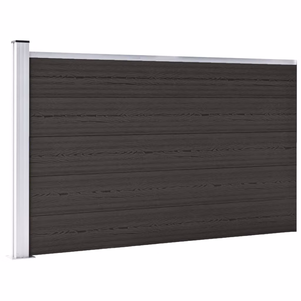 Pannello di Recinzione in WPC 175x105 cm Nero