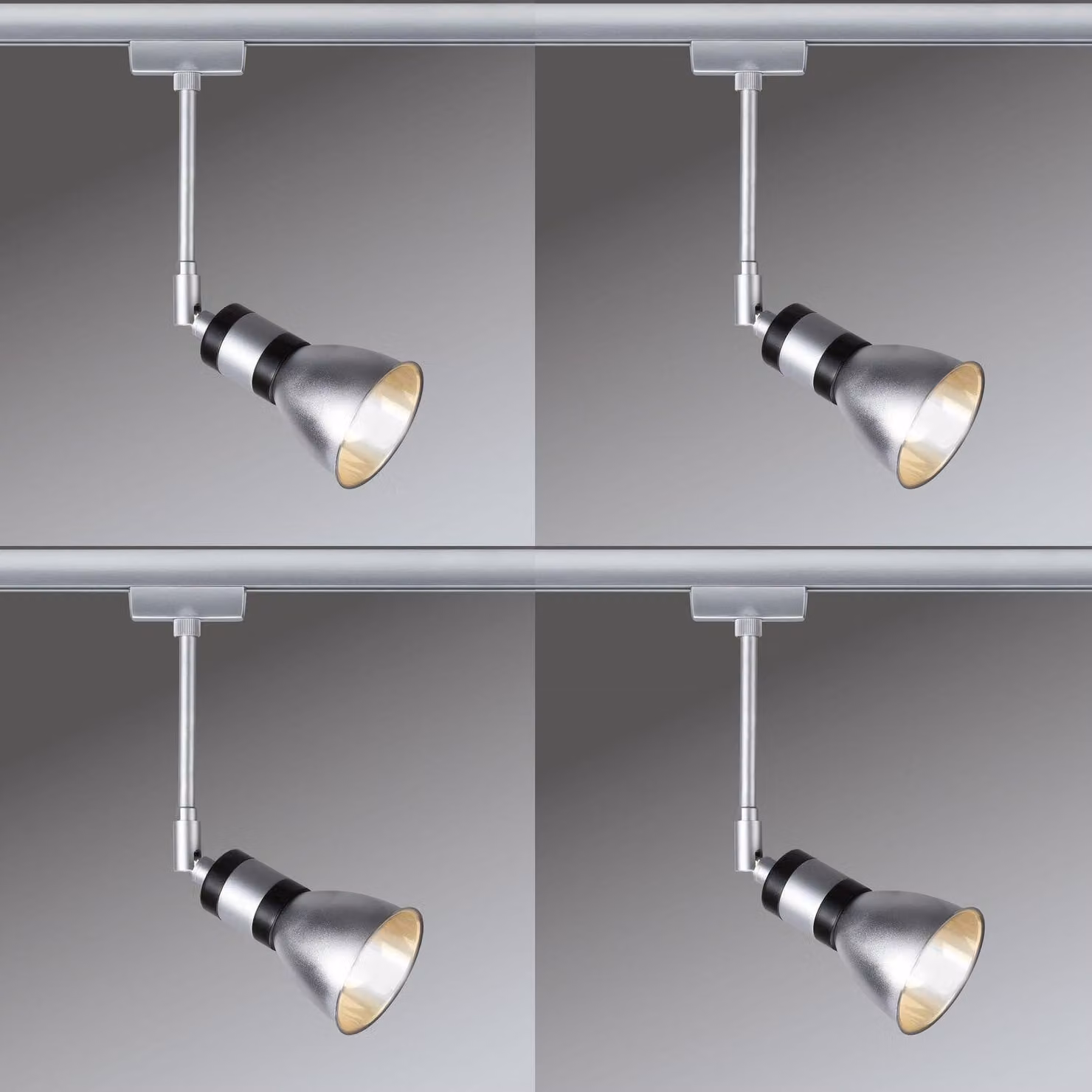 Set da 4 binari Paulmann URail Spot Amfortas con LED G9 da 2,5 W, 230 V, metallo, 250 lumen, 2700 K; l'illuminazione dell'ambiente equivale a 25 W