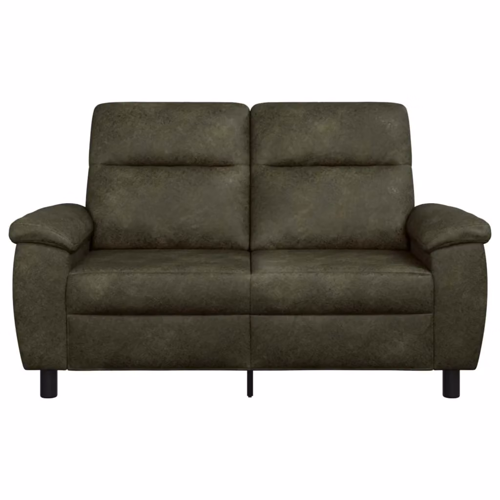 Divano moderno vidaXL in ecopelle verde e nero con struttura in metallo e coperture rimovibili L: 158 cm, P: 90 cm, H: 95 cm – 2