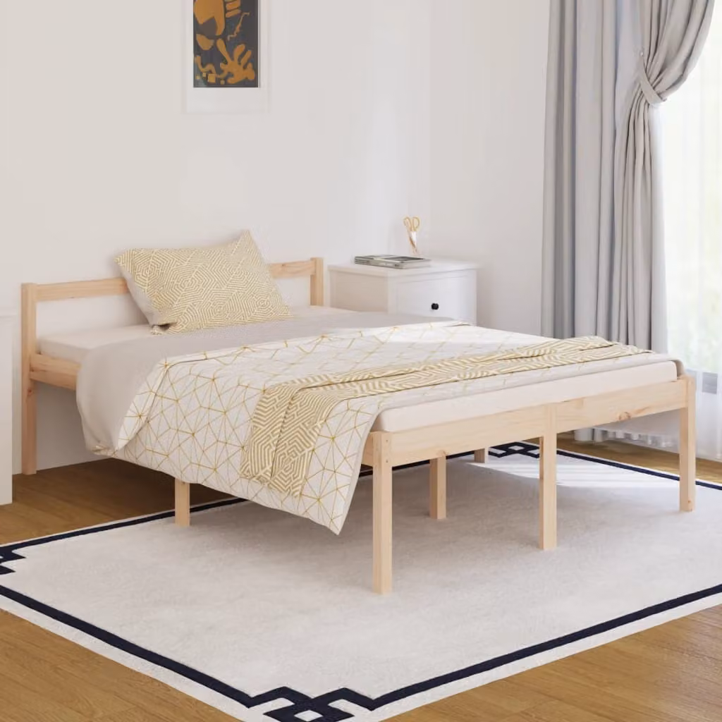 The Living Store Letto Senior 140x190 cm in legno massiccio di pino