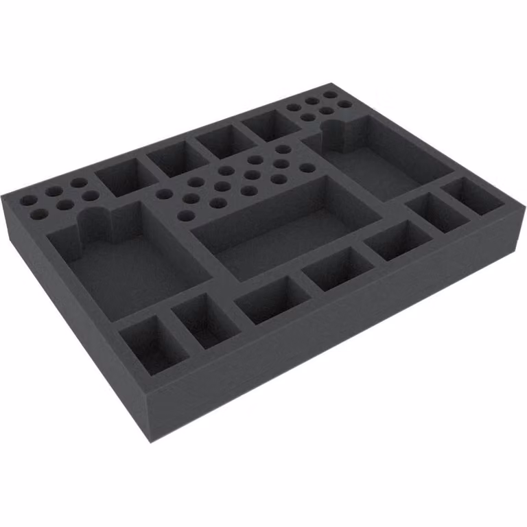 Inserto in schiuma con 40 scomparti per miniature e piccoli oggetti