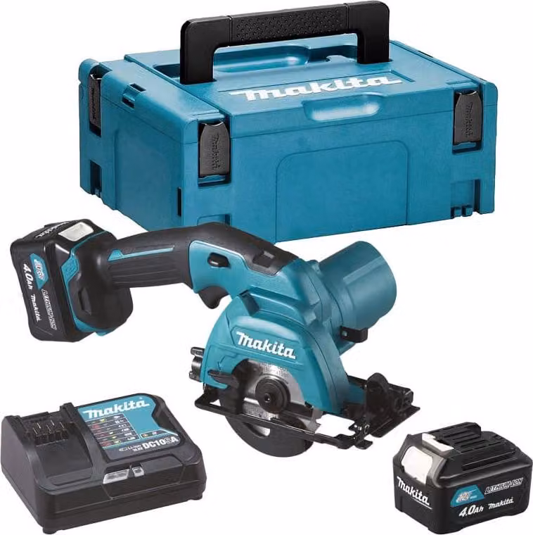 Sega circolare professionale a batteria Makita HS301DSMJ, profondità di taglio 26 mm, batteria agli ioni di litio e caricabatterie inclusi