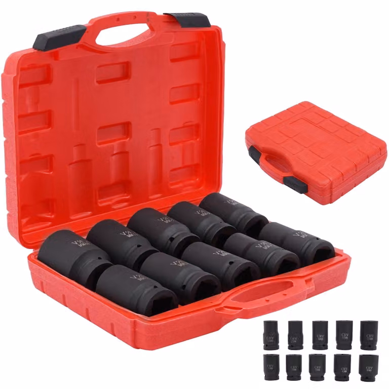 Elzusha - Set di 10 chiavi a bussola metriche per auto e aviazione