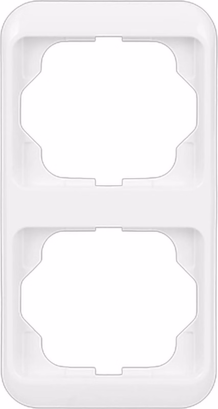 Busch-Jaeger 1732-24G Cornice di copertura a 2 ingressi Alpha Nea studio bianco verticale