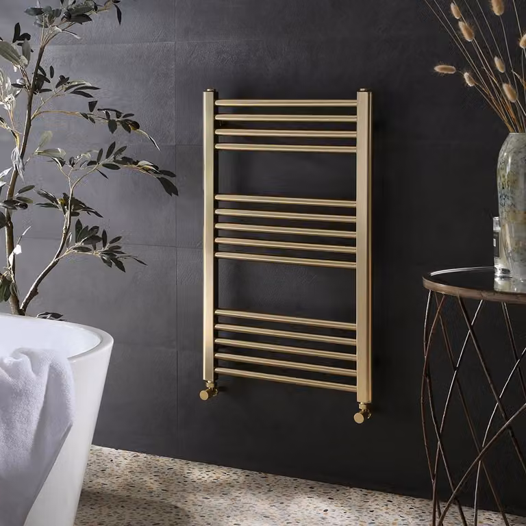 Scaldasalviette Oro Satinato 800x500mm - Termoarredo Bagno - Stile elegante - Orelia