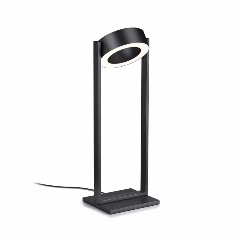 Knapstein Lampada da tavolo Wega, dimmerabile, Nero, Soggiorno / Sala da pranzo, Metallo, Moderno, Lampada da tavolo