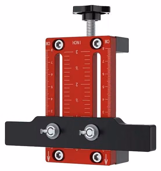 Dispositivo di livellamento per ante di armadi, altezza regolabile, realizzato in lega di alluminio resistente, colore rosso