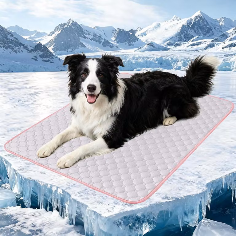 Tappetino refrigerante per cani, auto-raffreddante, lavabile, taglia XL (100 x 70 cm), rosa
