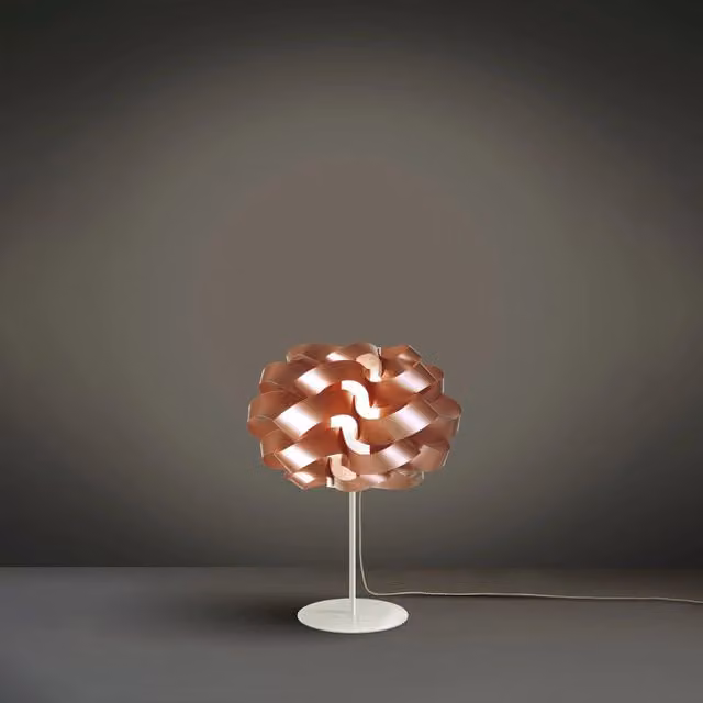Lampada da scrivania moderna Cloud Polilux Linea Zero in metallo e rame con attacco E14 – 1
