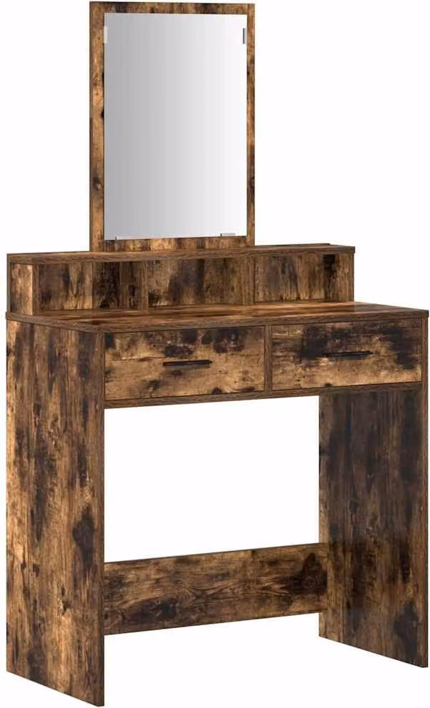 Tavolo da Trucco Rovere fumé 79 x 41 x 140 cm Legno multistrato