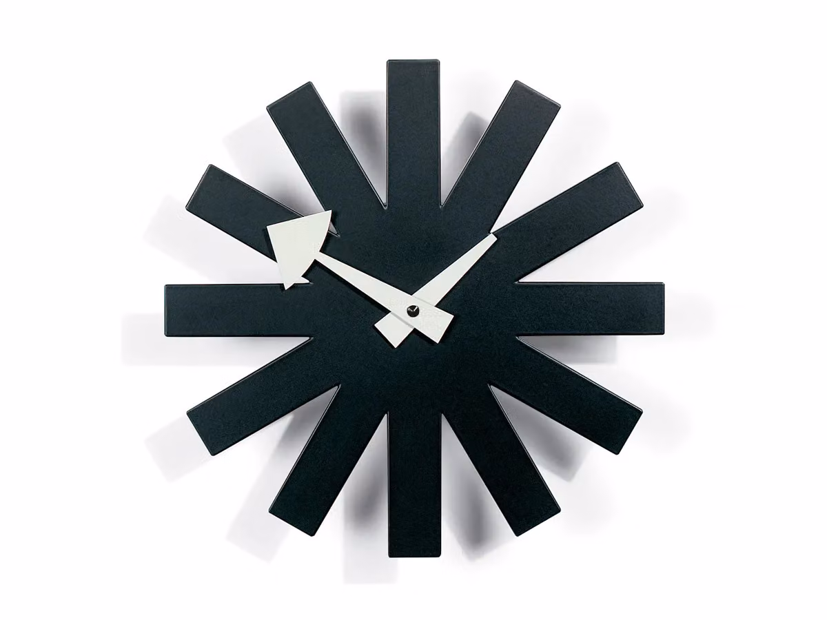 Asterisk Orologio da Parete - Nero