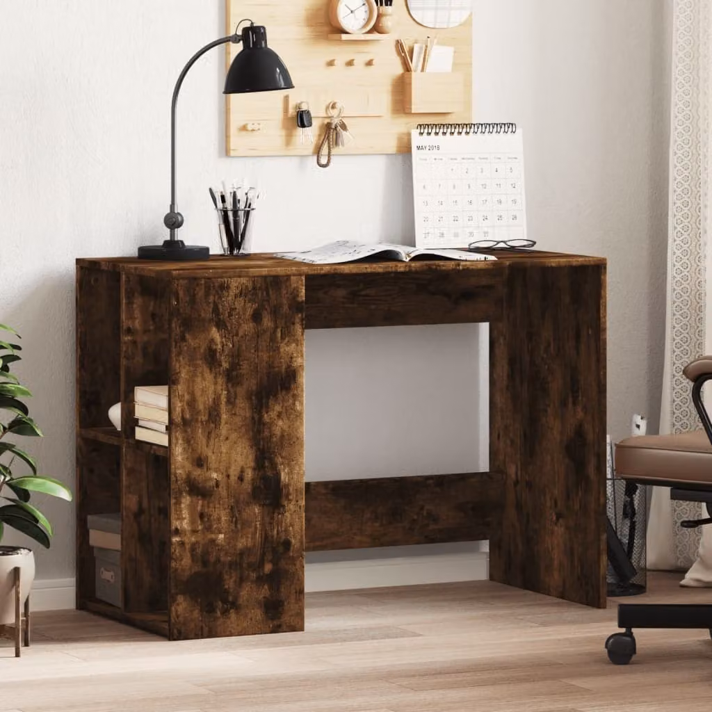 Maison Exclusive - Scrivania in rovere affumicato 102x50x75 cm Materiale ligneo