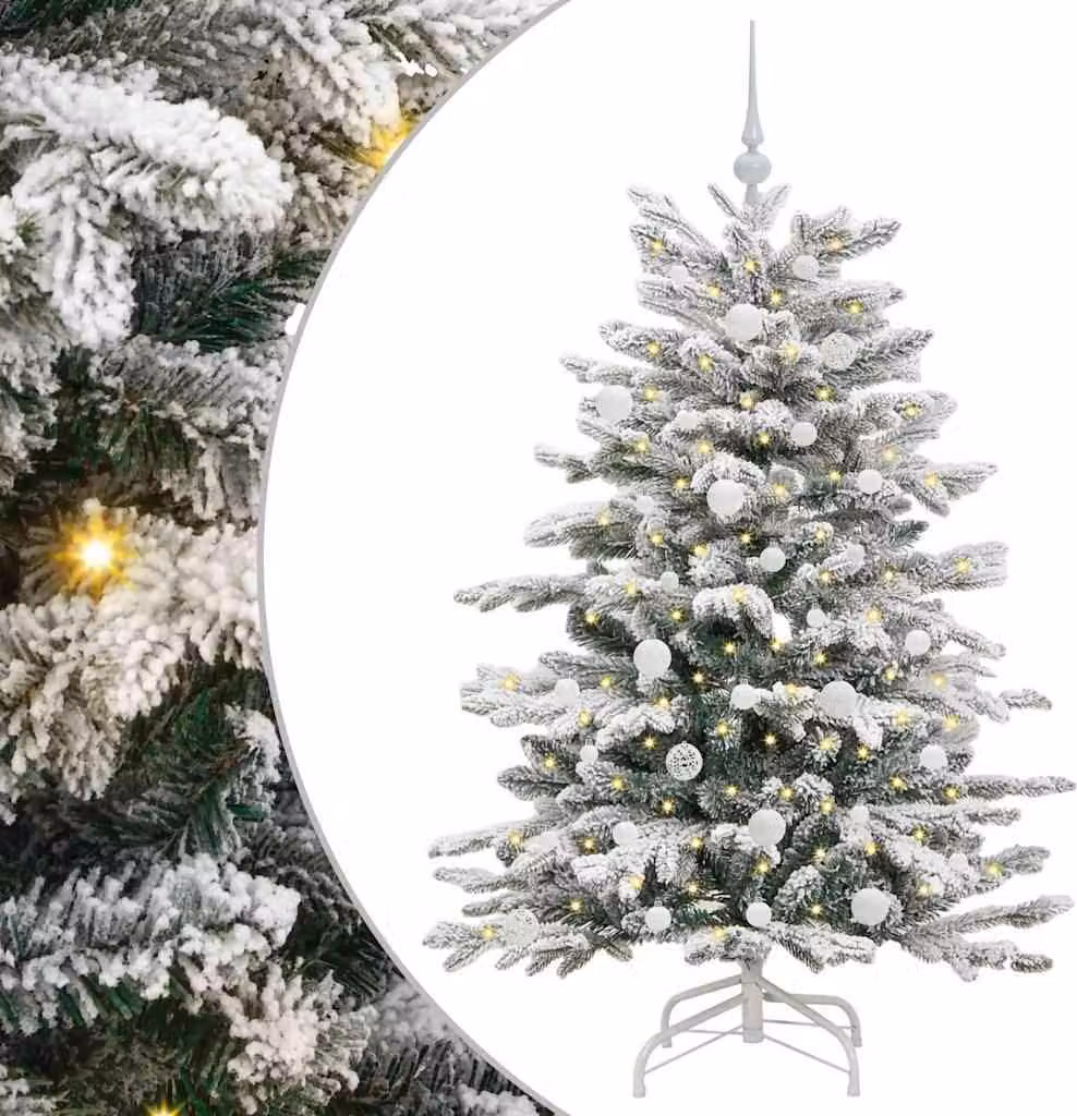 Albero di Natale Artificiale con Rami Pieghevoli Bianco 150 cm