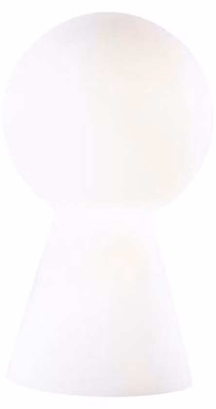 Ideal Lux Birillo lampada da tavolo in vetro soffiato a mano 30cm bianco