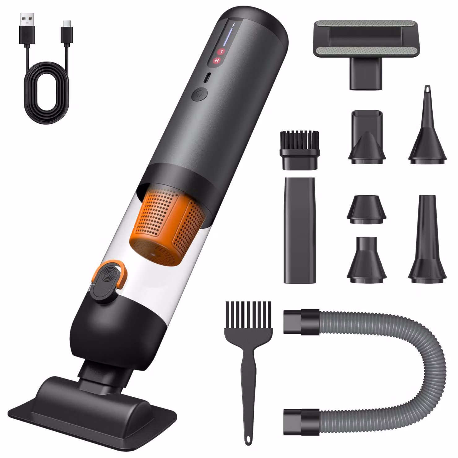 Aspirapolvere portatile wireless mini 4-in-1 con una potenza di aspirazione di 20.000 Pa
