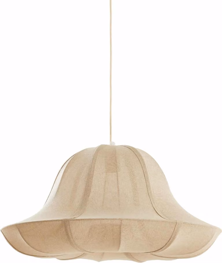 Lampada a sospensione - naturale - Iravelle - tessile - Ø 60cm - E27 - 2995784 - Light & Living