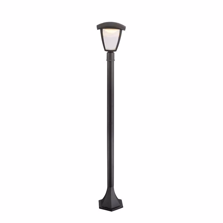 Lampada da terra per esterni a LED, lanterna, alluminio, nero, H 110 cm