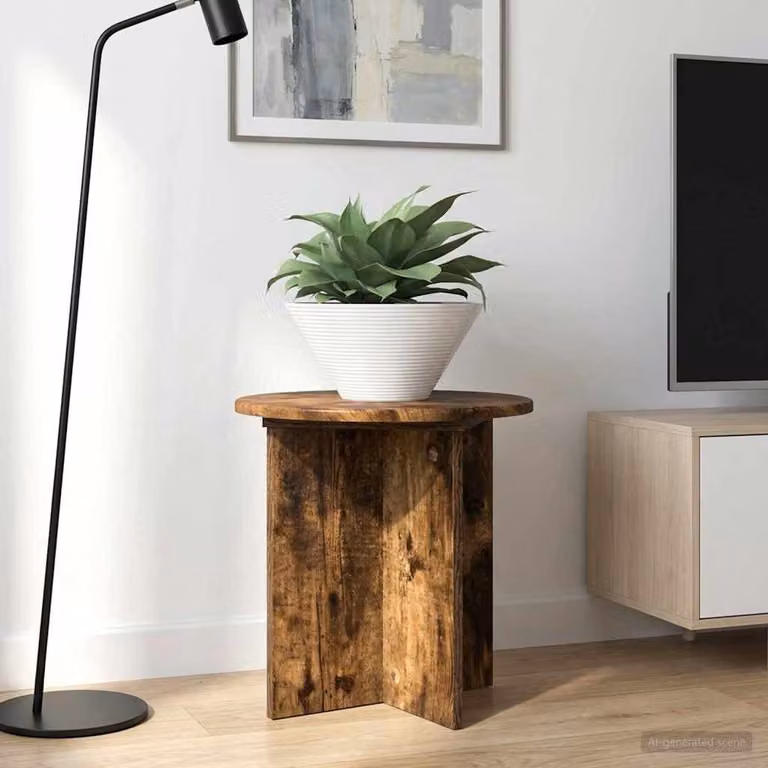 Set di 2 supporti per piante vidaXL in legno MDF, colore marrone, L/P/H: 40 x 40 x 40 cm