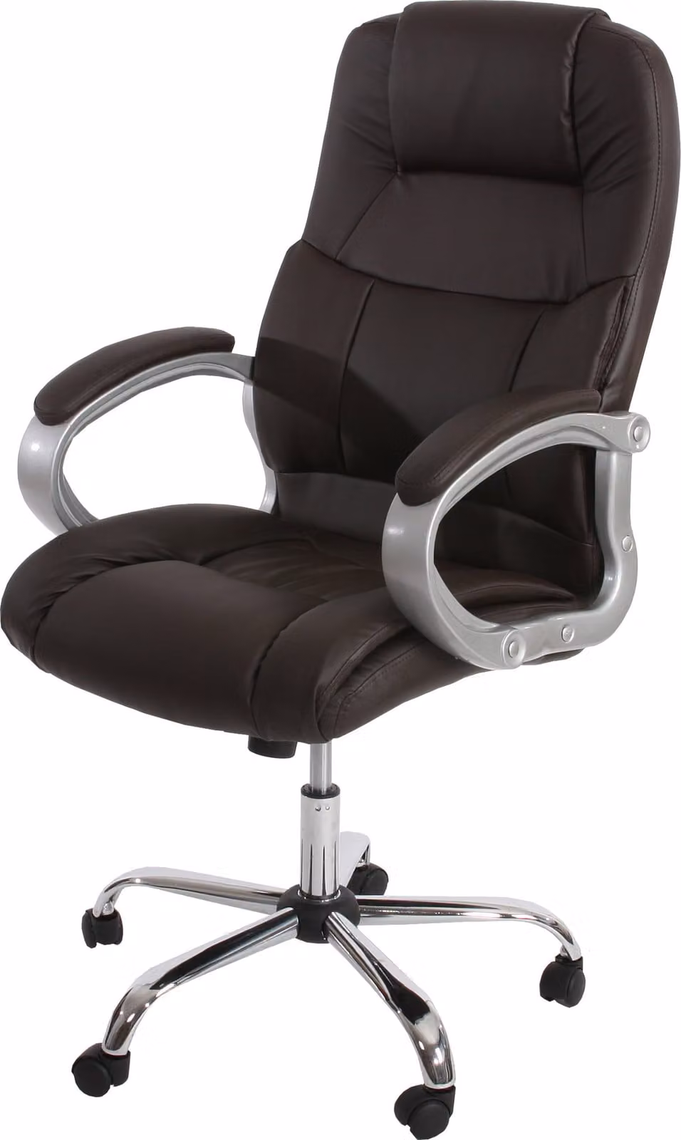 Sedia professionale per ufficio Boston XXL executive swivel version US, portata 150 kg, Pelle finta ~ marrone