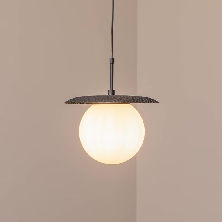 Lampada a sospensione in vetro Anemon Opviq, dimmerabile, Nero, Soggiorno / Sala da pranzo, Vetro, Moderno, Lampada a sospensione