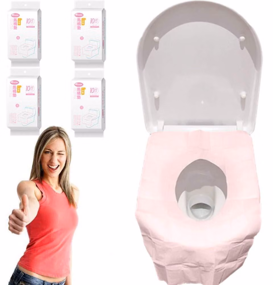 Copriwc per uso singolo, confezione da 40 pezzi, impermeabili, adatti a bambini e adulti, per l'igiene del bagno