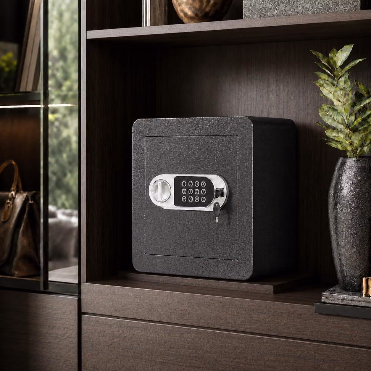 Cassaforte per mobili con combinazione numerica - 1,8 piedi cubi - Acciaio - Sicura per casa e ufficio