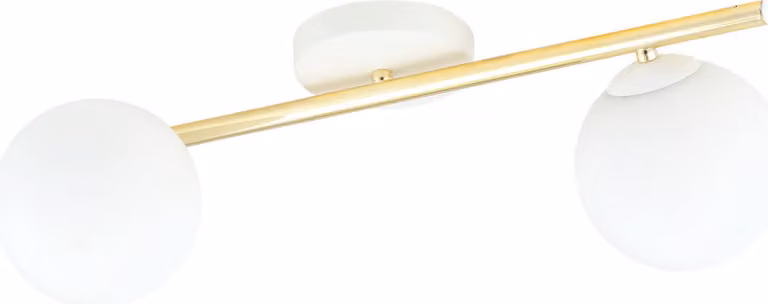 Lampada da soffitto Emibig 2xE14 10W SPLENDI con 2 paralumi bianchi 1249/2