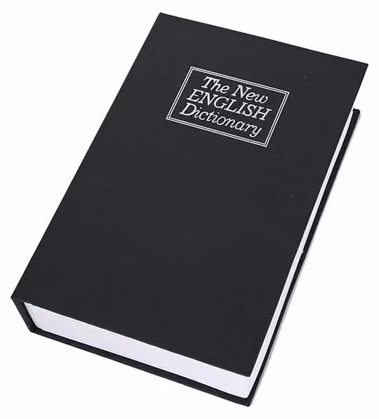 Libreria con serratura a combinazione numerica, cassetto segreto, dimensioni 24 x 15,5 x 5,5 cm