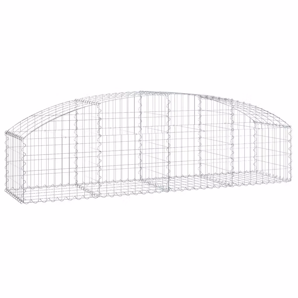 Cesto Gabbione ad Arco 200x50x40/60 cm Ferro Zincato