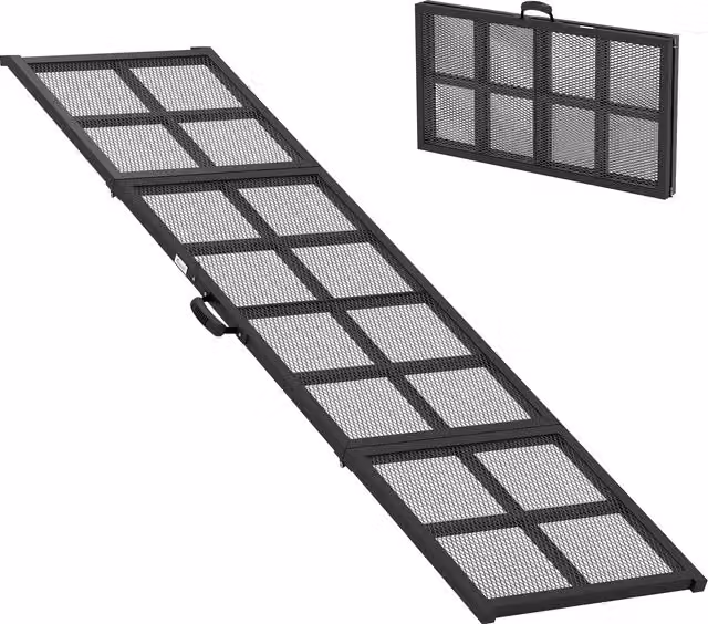 Rampa pieghevole antiscivolo per cani PawHut, nero, L 191 x P 50 x H 4 cm – 1