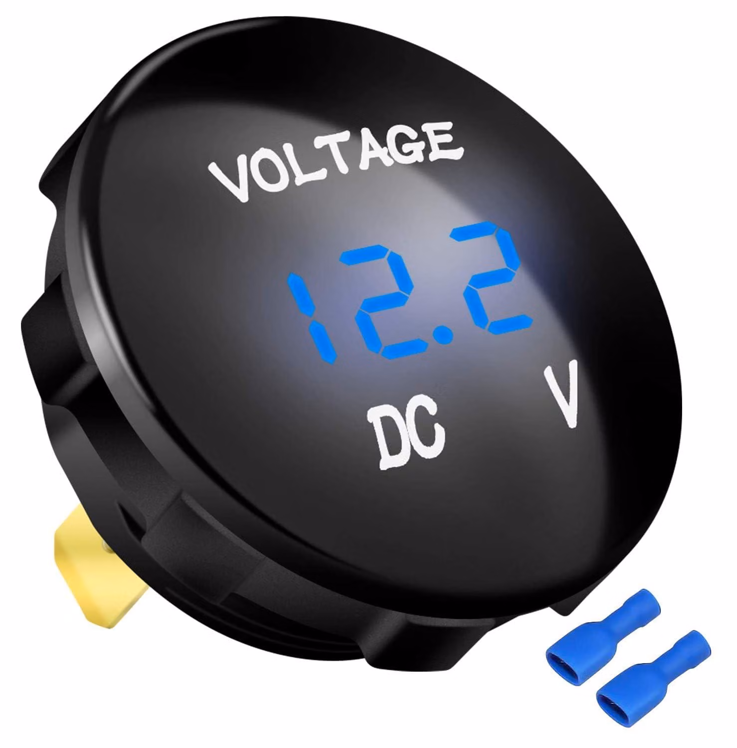 Misuratore di tensione LED digitale, 12V, 24V, 36V, impermeabile, blu