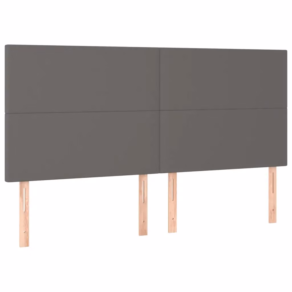 Testiera decorativa Design Mania in similpelle grigio L: 180 cm, P: 5 cm, H: 118/128 cm – 2