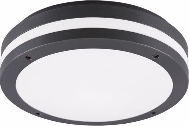 Plafoniera da esterno LED Trio Leuchten Kendal, bianca, forma rotonda, protezione IP54