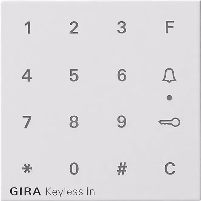 Tastiera a codice per sistema 55, bianco puro, codice 851327