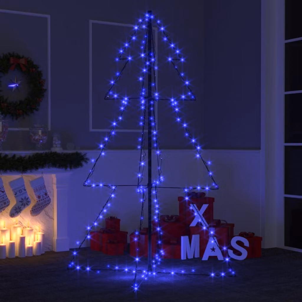 The Living Store Albero di Natale a forma di cono 200 LED Indoor Outdoor 98x150 cm