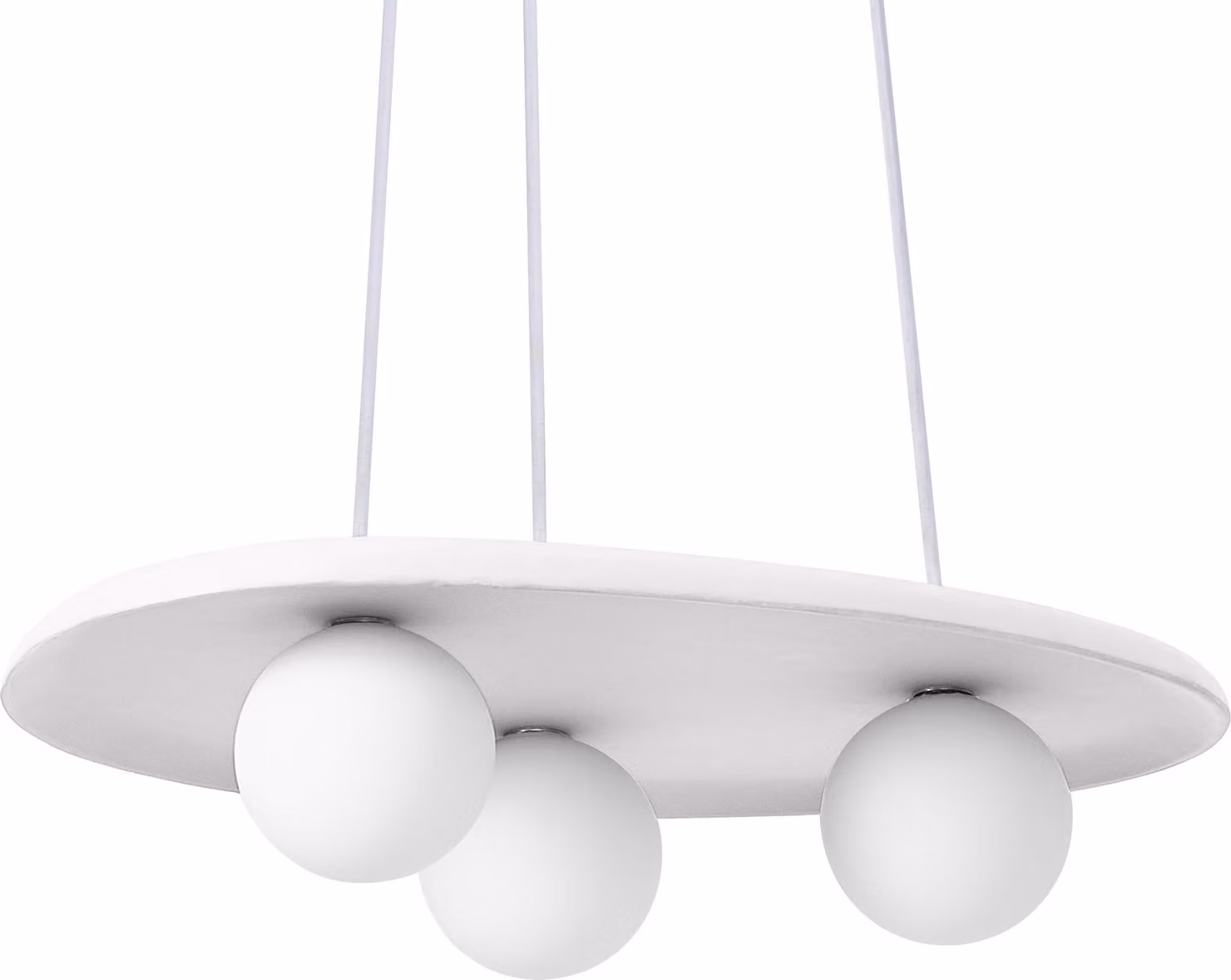 OSRAM Decor Plaster Nest lampada a sospensione decorativa in gesso, a 3 fiamme, con base a innesto G9, IP20, bianco