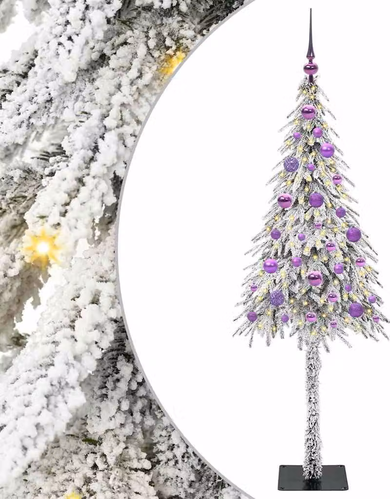 vidaXL Albero di Natale con 150 LED bianchi 150 cm PE e acciaio