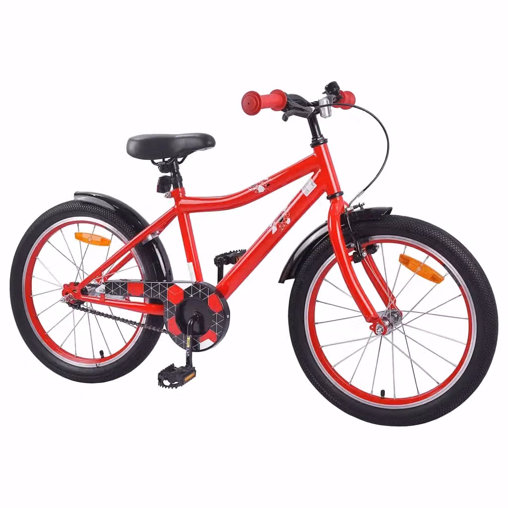 Bicicletta per bambini vidaXL da 20 pollici in metallo colore rosso – 2