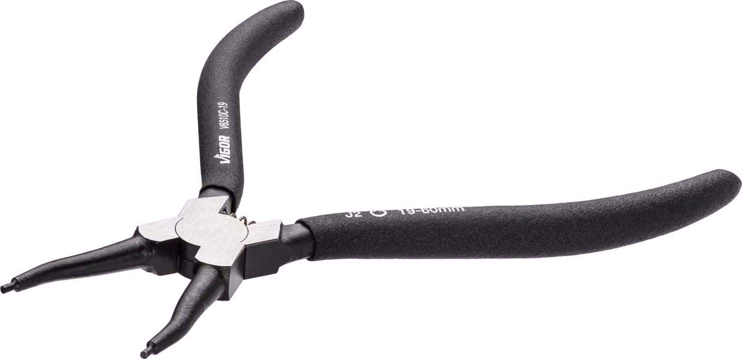 Pinza VIGOR per anelli di sicurezza V6510C-19 Lunghezza: 180 mm