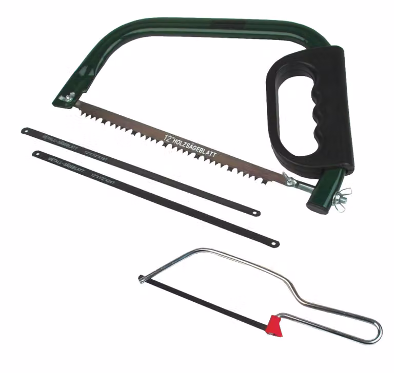 BRÜDER MANNESMANN GREEN LINE 30132 BRÜDER MANNESMANN Seghetto con arco per seghe domestiche, set da 5 pezzi