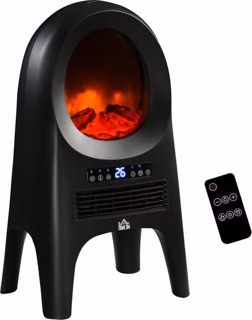 Termoventilatore Xylo con 3 temperature regolabili, Nero, L: 33.7 cm, P: 25.5 cm, H: 60.4 cm – 1