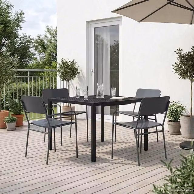 Set Mobili da Esterno 5 pz Antracite Acciaio 3422870