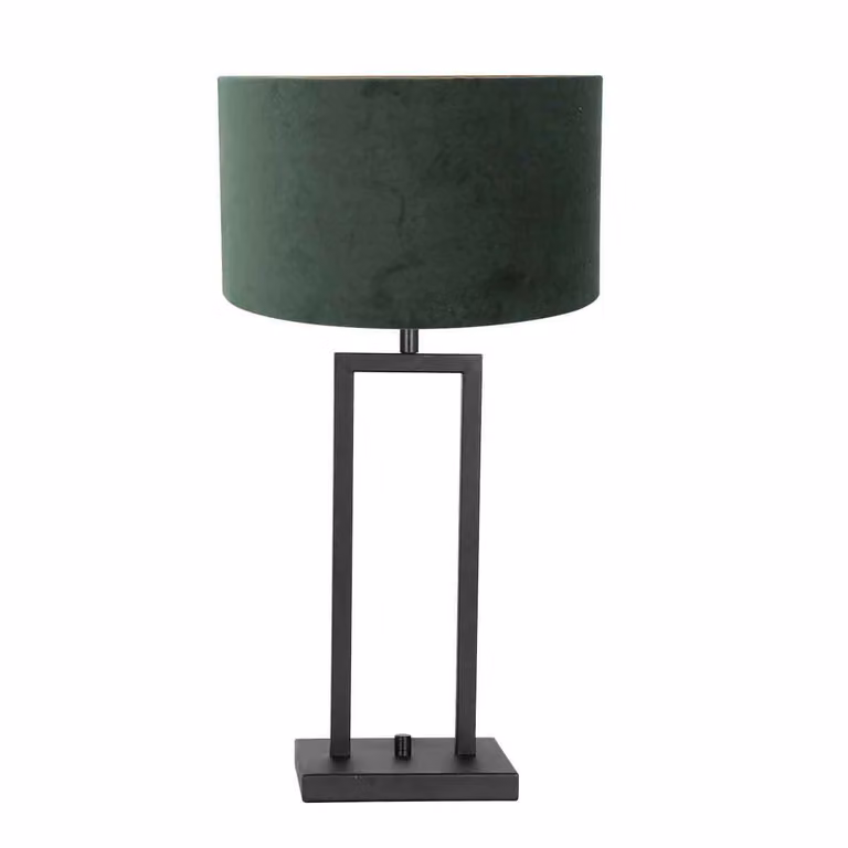 Lampada da tavolo - nero - Stang - metallo tessile - Ø 30cm - E27 - 8212ZW - Steinhauer