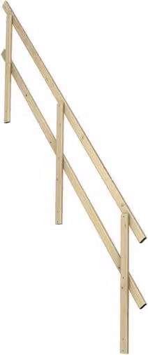Parapetto BURGER Normandie in legno di abete bianco e beige con 2 binari, L: 334 cm – 1
