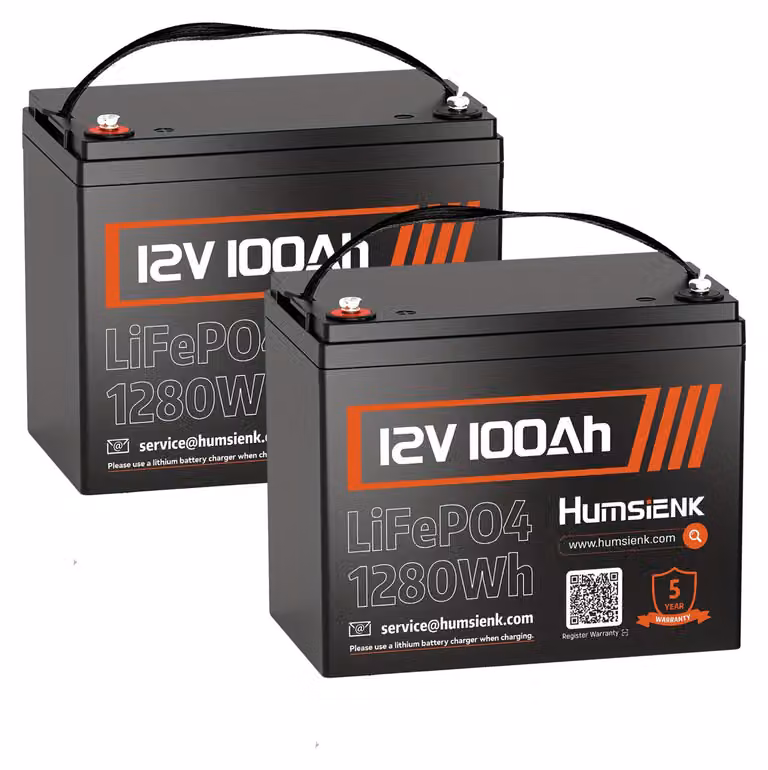 Batteria agli ioni di litio - Batteria LiFePO4 - Batteria ricaricabile - Batteria ad alta capacità (deep cycle) - 12V 100Ah - Durata superiore a 15.000 cicli