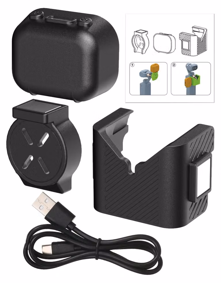 Lampada video a LED magnetica, 3 modalità di colore, livelli di luminosità, CRI 95, set di clip di montaggio, compatibile con DJI Pocket