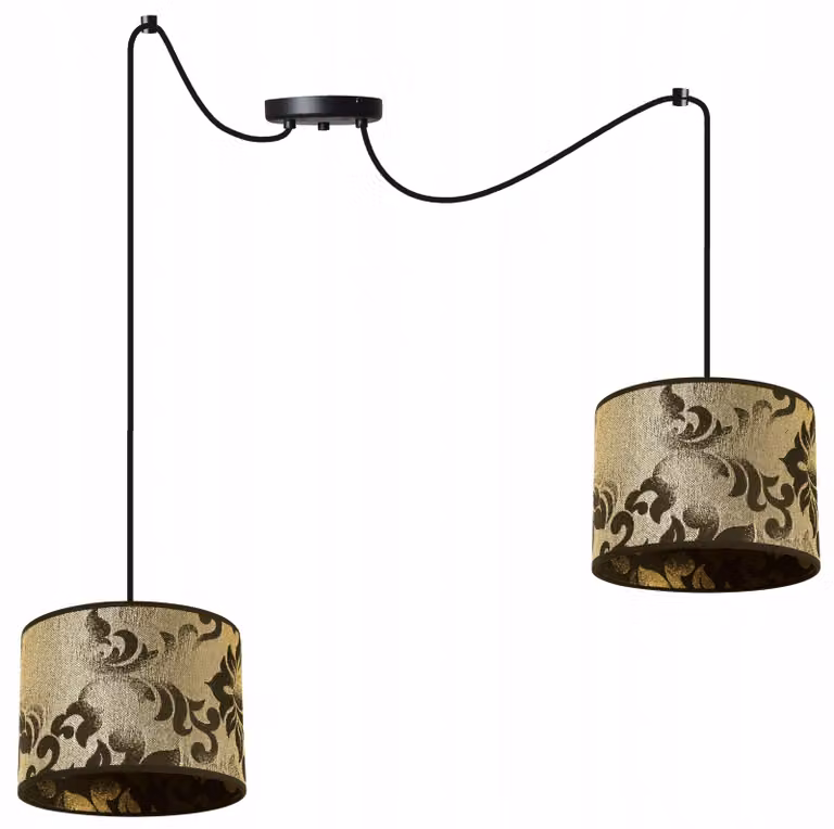 Lampada a sospensione Golden Spiders con paralume – Lampada a sospensione moderna con motivo a ragno, lampada da soffitto per soggiorno e sala da pranzo