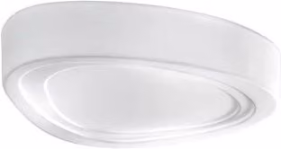 Plafoniera Moderna Perenz in Vetro Bianco con 3 Luci E27, L: 44 cm, P: 35 cm, H: 10 cm